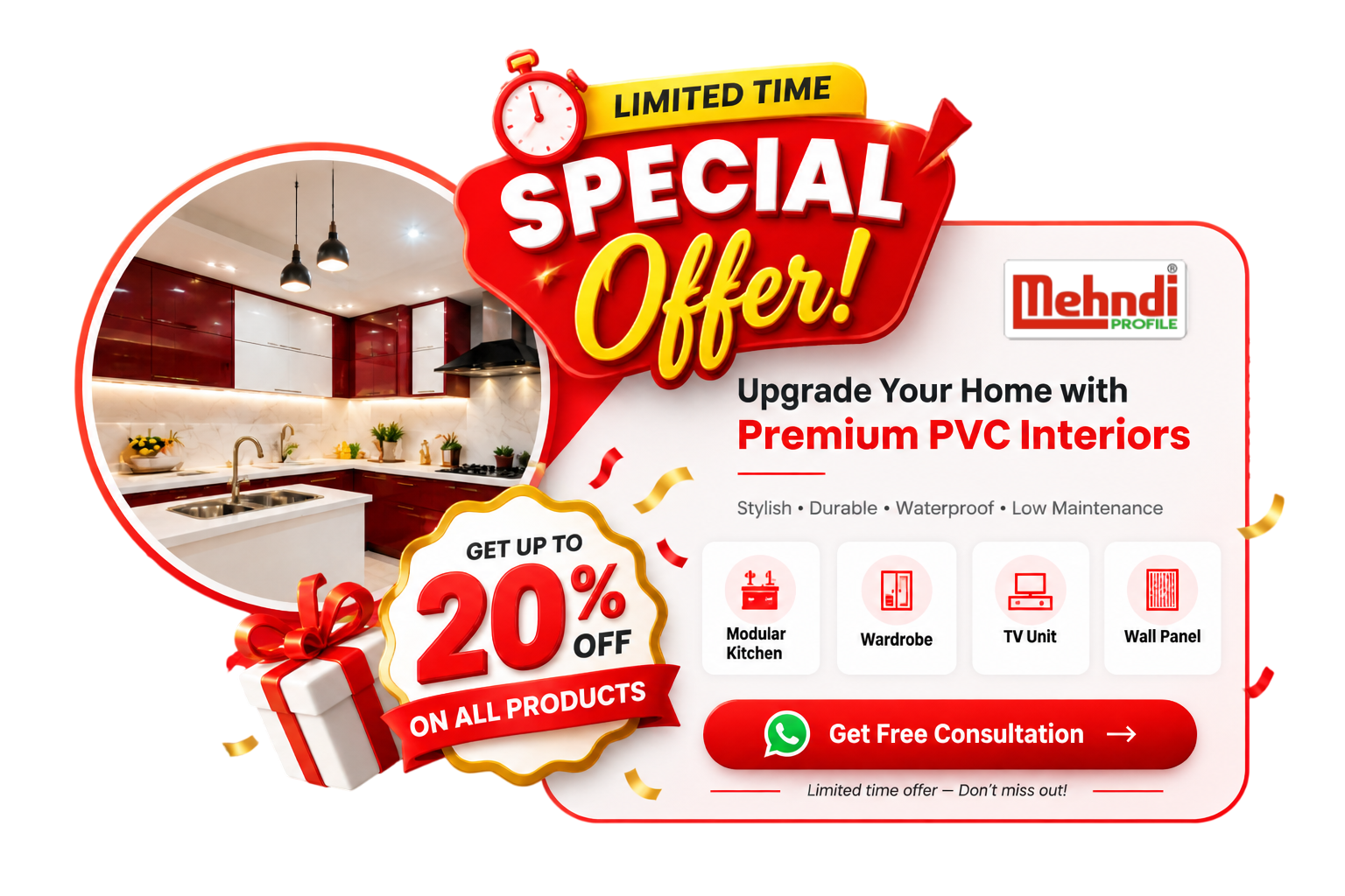 Special Offer - Mehndi PVC Profile